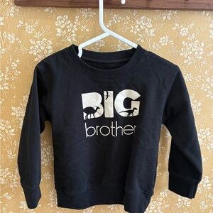 Brok Boys Big Brother Black Kids Sweatshirt
